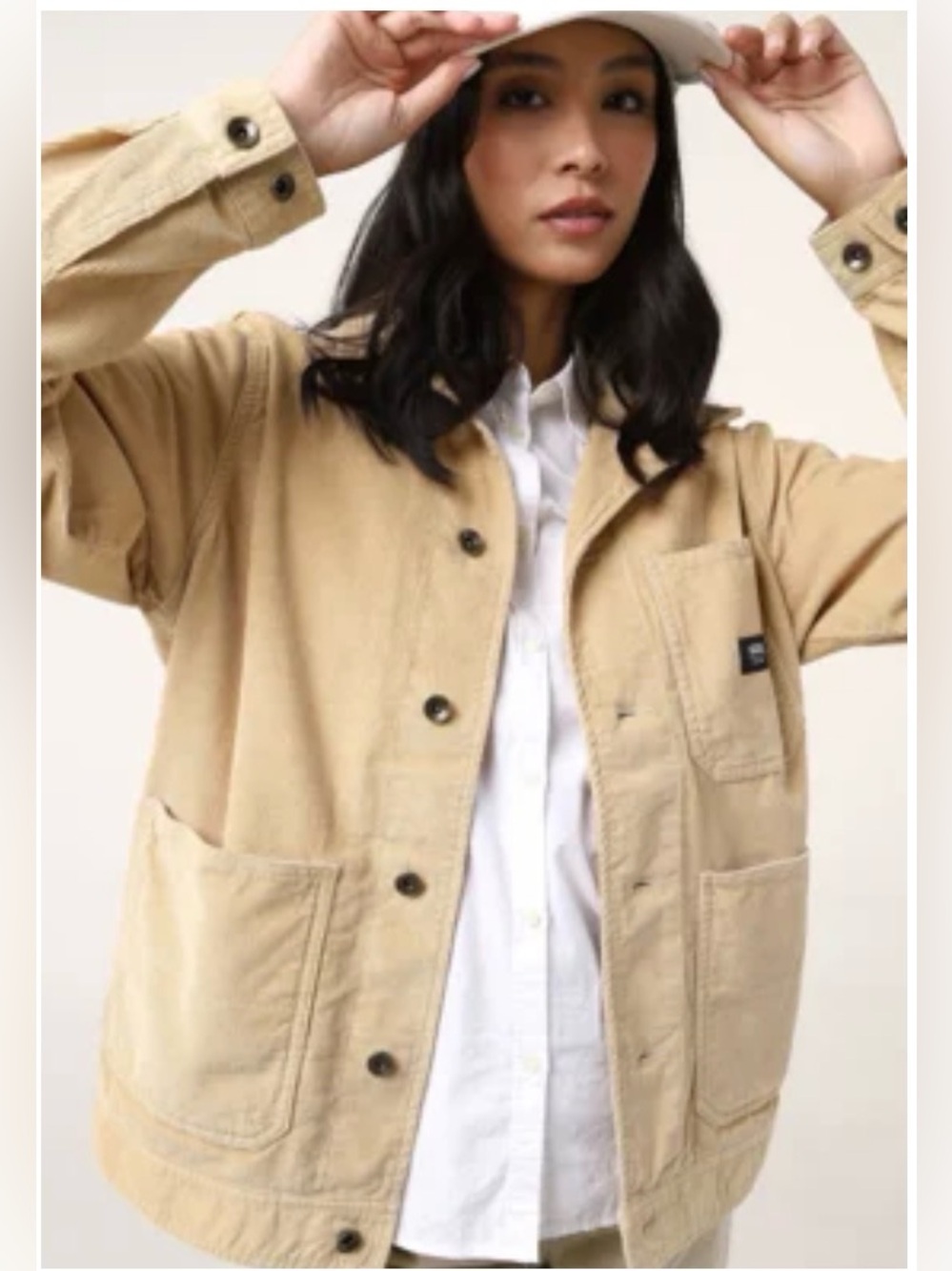 Vans Drill Chore Corduroy Jacket in beige. Small